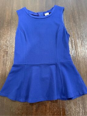 Wilfred Sleeveless Peplum Top in Vibrant Royal Blue